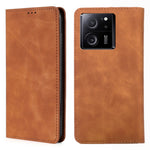 Xiaomi Redmi K60 Ultra / 13T / 13T Pro-skal Magnetiskt, självabsorberande, hudvänligt fällbart PU-läderfodral med korthållare