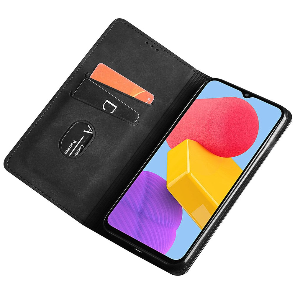 Til Samsung Galaxy A05s 4G Cover Skin-touch PU-læder Flip Stand Smart Phone Cover med kortpladser