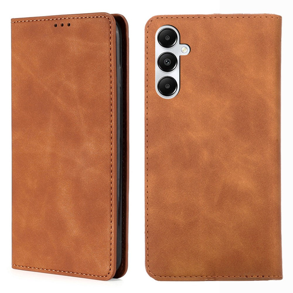 Til Samsung Galaxy A05s 4G Cover Skin-touch PU-læder Flip Stand Smart Phone Cover med kortpladser