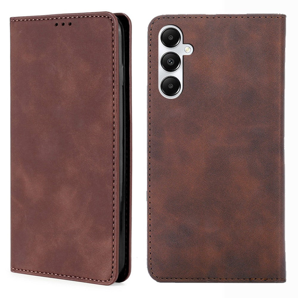 Til Samsung Galaxy A05s 4G Cover Skin-touch PU-læder Flip Stand Smart Phone Cover med kortpladser