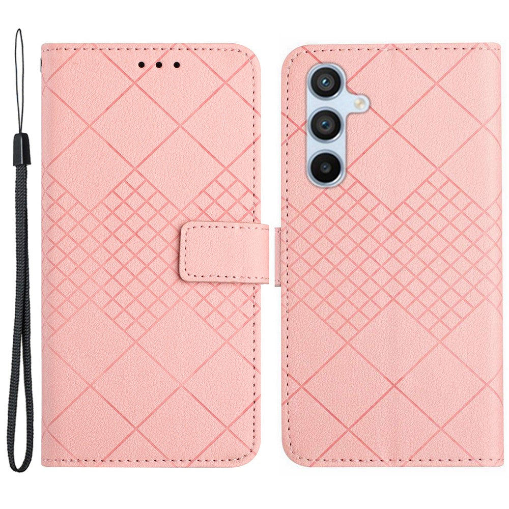 HT06 For Samsung Galaxy S24 Case Litchi Texture Stand Phone Wallet Cover