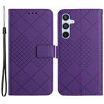 HT06 For Samsung Galaxy S24 Case Litchi Texture Stand Phone Wallet Cover