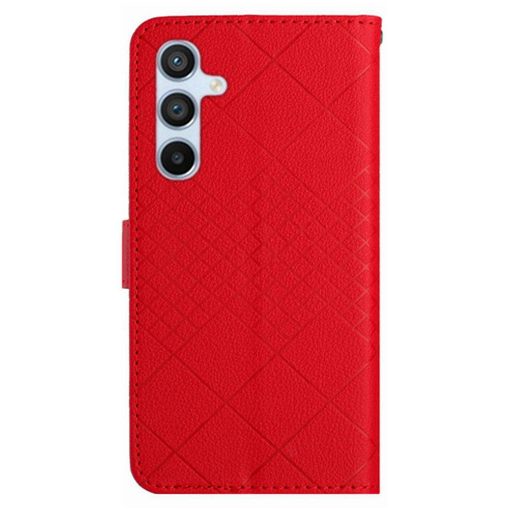 HT06 Til Samsung Galaxy A34 5G Stødsikkert Cover Litchi Tekstur PU Læder Pung Telefon Cover