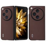ABEEL For OnePlus Open Case Genuine Cow Leather+PC Protective Phone Cover