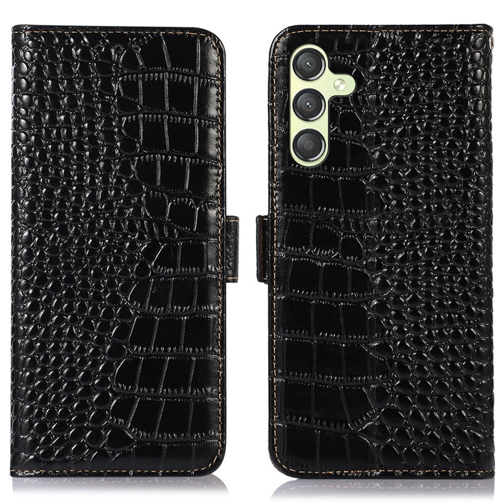 Til Samsung Galaxy A25 5G (Global) (161.0 x 76.5 x 8.3mm) Etui RFID Blokerende Pung Flip Telefoncover