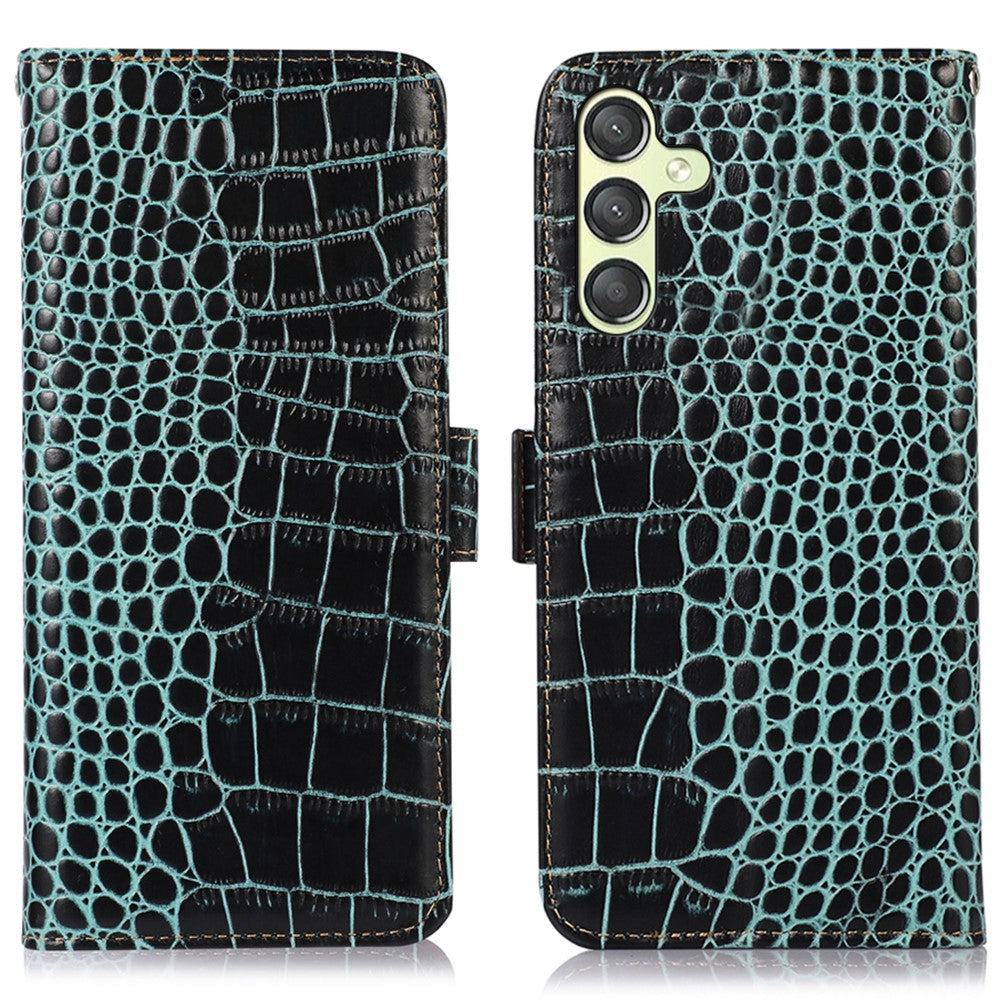 Til Samsung Galaxy A25 5G (Global) (161.0 x 76.5 x 8.3mm) Etui RFID Blokerende Pung Flip Telefoncover