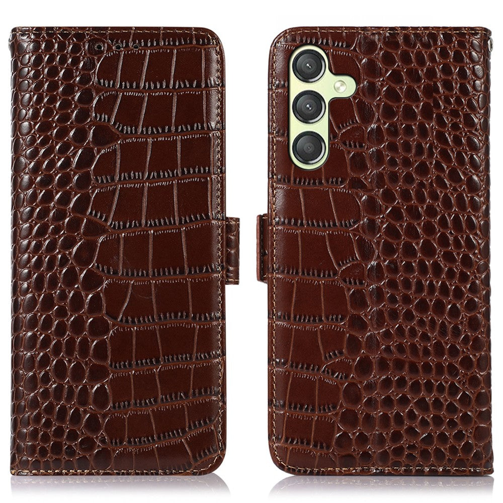 Til Samsung Galaxy A25 5G (Global) (161.0 x 76.5 x 8.3mm) Etui RFID Blokerende Pung Flip Telefoncover