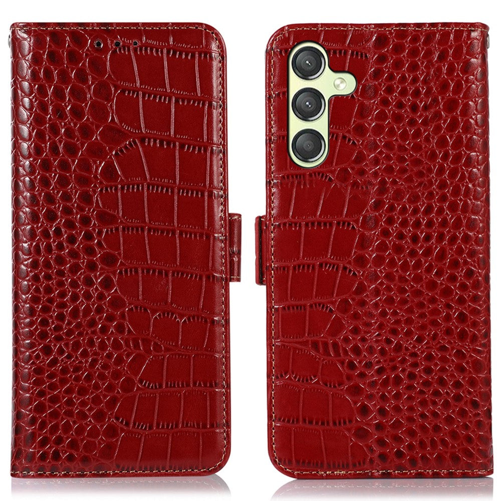 Til Samsung Galaxy A25 5G (Global) (161.0 x 76.5 x 8.3mm) Etui RFID Blokerende Pung Flip Telefoncover