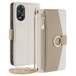 For Oppo A38 4G / A18 4G Case Wallet Leather Crossbody Phone Cover with Makeup Mirror