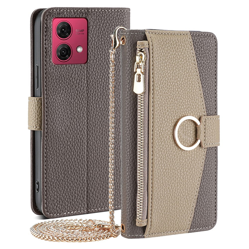 Til Motorola Moto G84 5G Etui PU Læder Stand Crossbody Pung Telefoncover