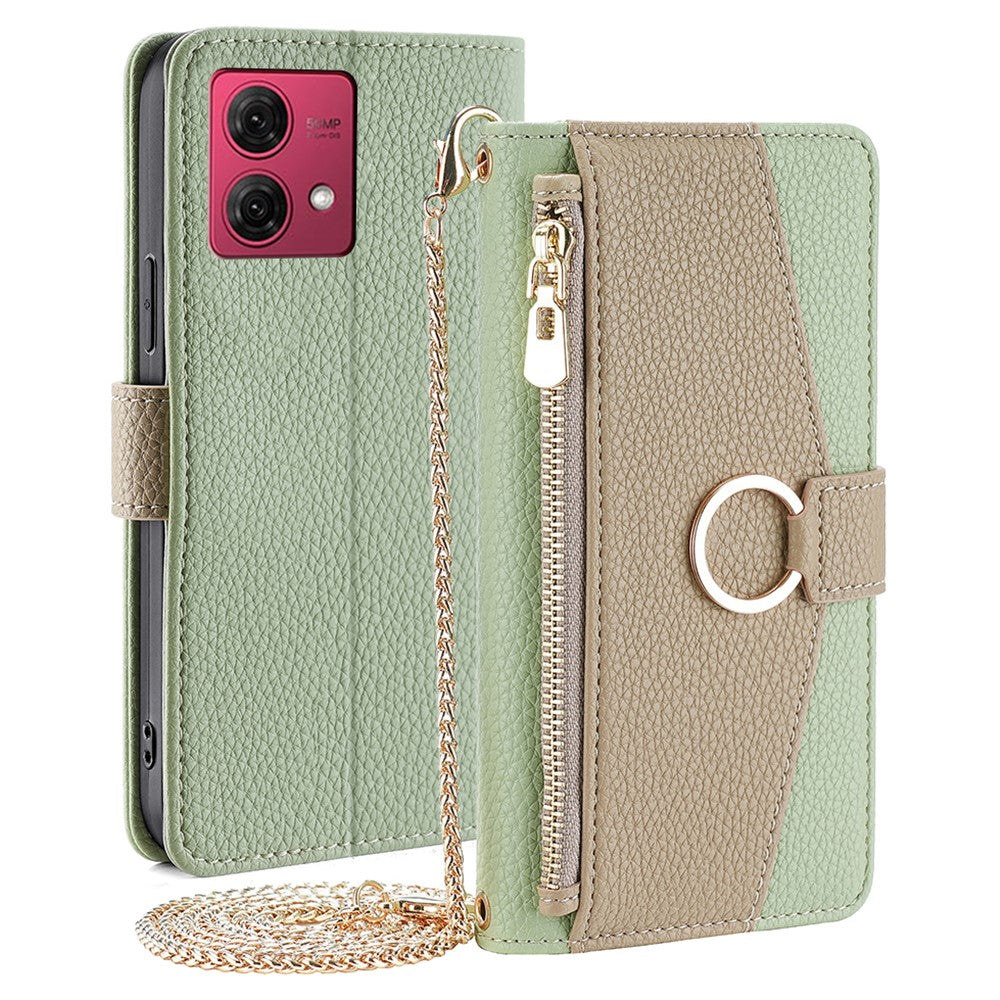 Til Motorola Moto G84 5G Etui PU Læder Stand Crossbody Pung Telefoncover