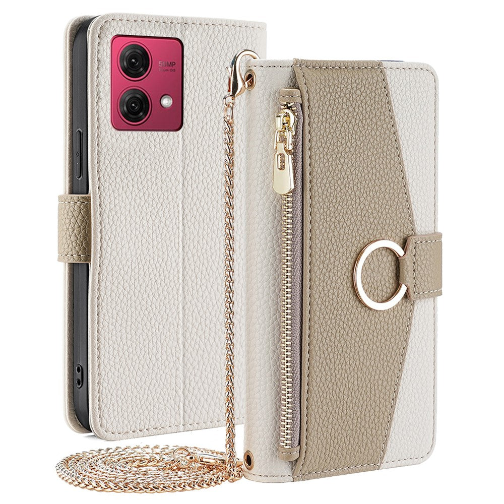 Til Motorola Moto G84 5G Etui PU Læder Stand Crossbody Pung Telefoncover