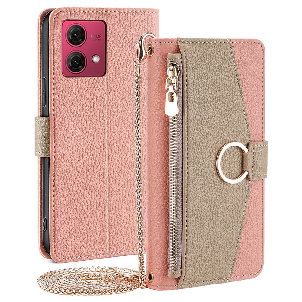 Til Motorola Moto G84 5G Etui PU Læder Stand Crossbody Pung Telefoncover
