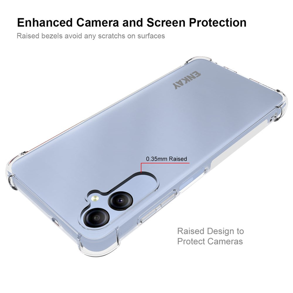 ENKAY HAT PRINCE TPU Phone Cover for Samsung Galaxy A05 4G Case Anti-slip Strip Edge Mobile Shell