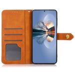 KHAZNEH-læderetui til Xiaomi 14 med guldfarvet magnetisk spænde, tegnebogsdesign