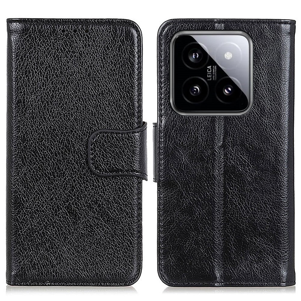 For Xiaomi 14 Pro Case Nappa Texture Wallet Split Leather Phone Cover