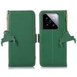 For Xiaomi 14 Pro Case RFID Blocking Litchi Texture Wallet Phone Cover