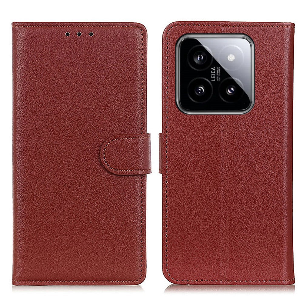 For Xiaomi 14 Pro Case Litchi Texture Wallet Leather Flip Phone Cover