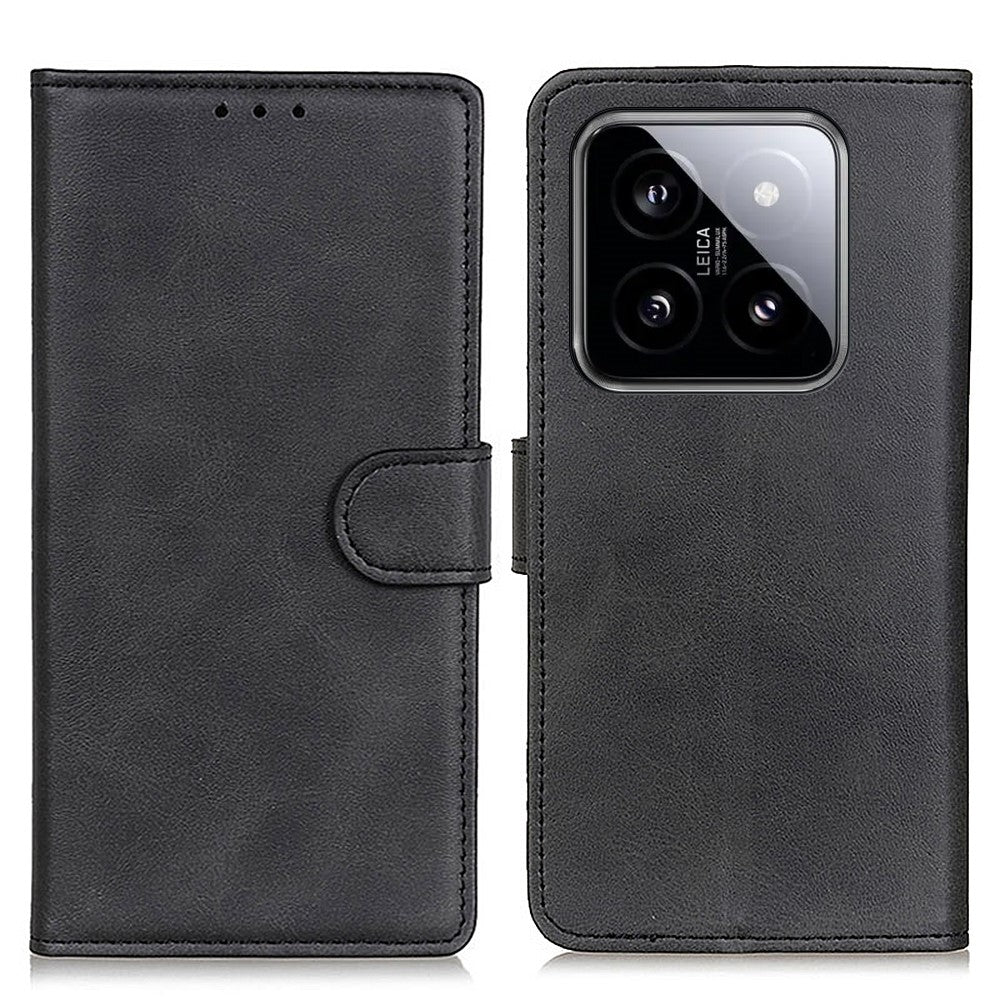 For Xiaomi 14 Pro Case Cowhide Texture PU Leather Wallet Phone Cover