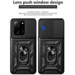 Xiaomi Redmi K60 Ultra / 13T / 13T Pro-skal PC+TPU Stativ mobilskal + Skjutbart Linsskydd