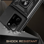 Xiaomi Redmi K60 Ultra / 13T / 13T Pro-skal PC+TPU Stativ mobilskal + Skjutbart Linsskydd
