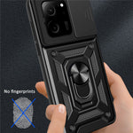 Xiaomi Redmi K60 Ultra / 13T / 13T Pro-skal PC+TPU Stativ mobilskal + Skjutbart Linsskydd
