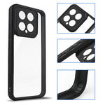 For Xiaomi 14 Case Dustproof Cell Phone Shell TPU + PC HD Clear Mobile Phone Cover