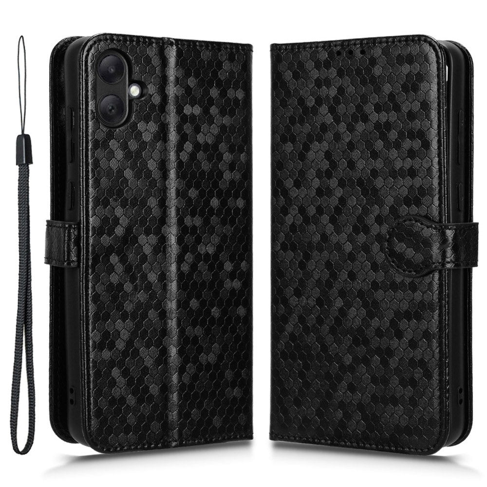 Til Samsung Galaxy A05 4G etui præget PU-læderpung telefoncover med strop