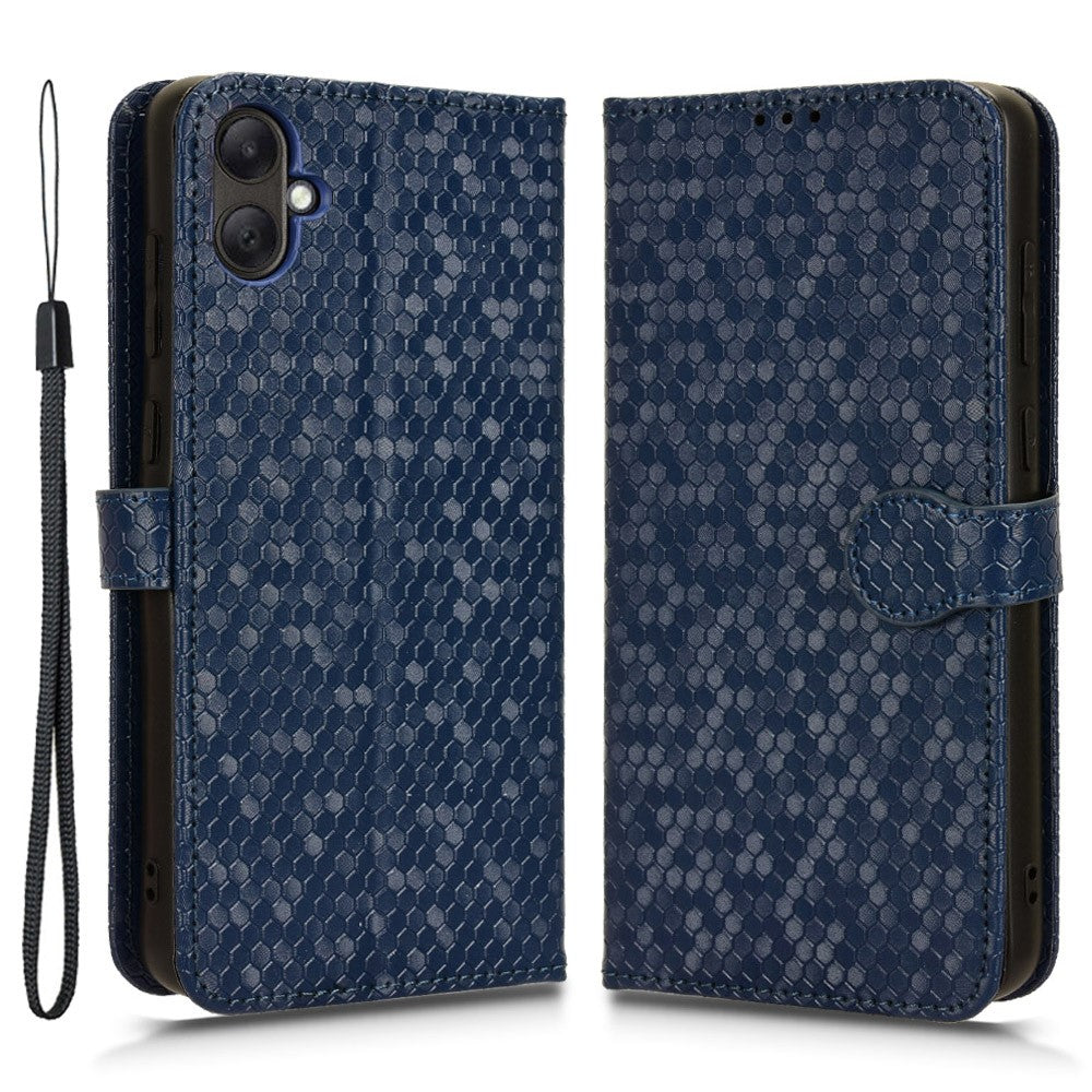 Til Samsung Galaxy A05 4G etui præget PU-læderpung telefoncover med strop