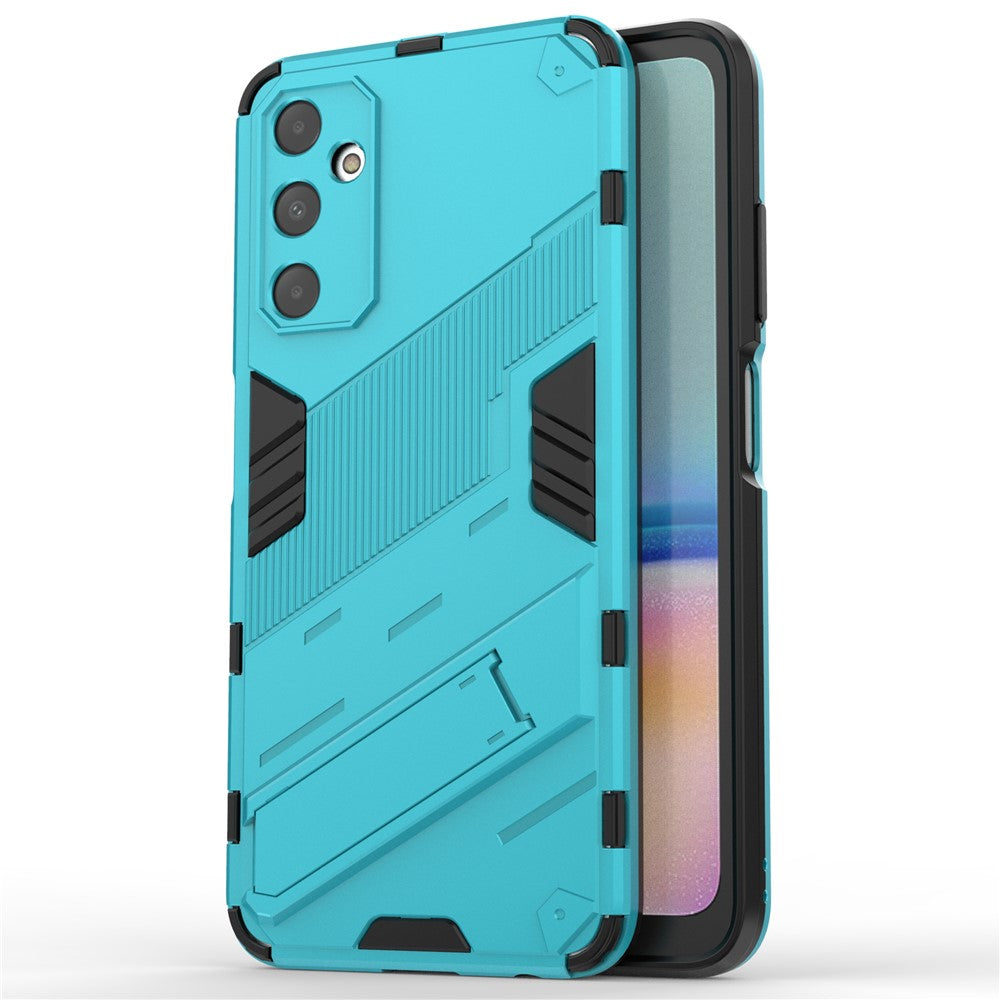Til Samsung Galaxy A05s 4G Cover Ridsefrit PC+TPU Telefoncover med Støttefod