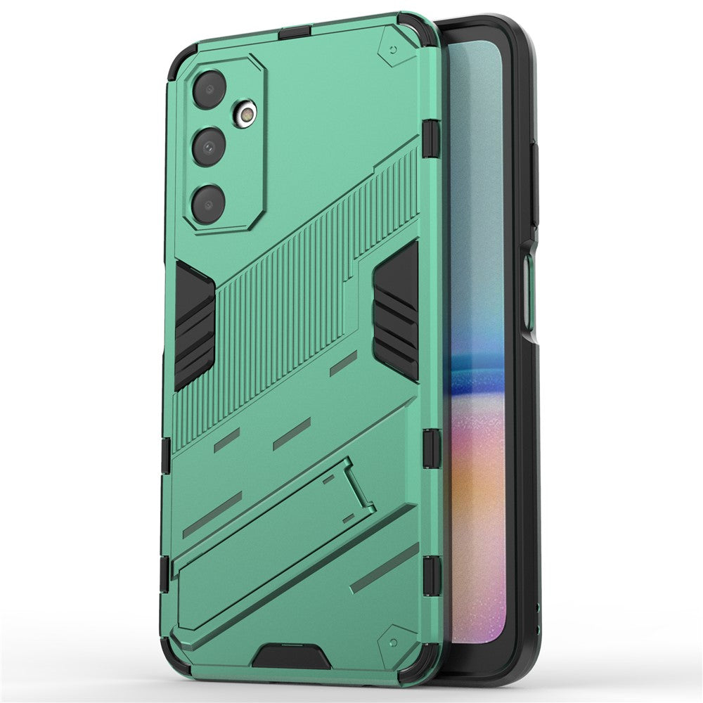 Til Samsung Galaxy A05s 4G Cover Ridsefrit PC+TPU Telefoncover med Støttefod
