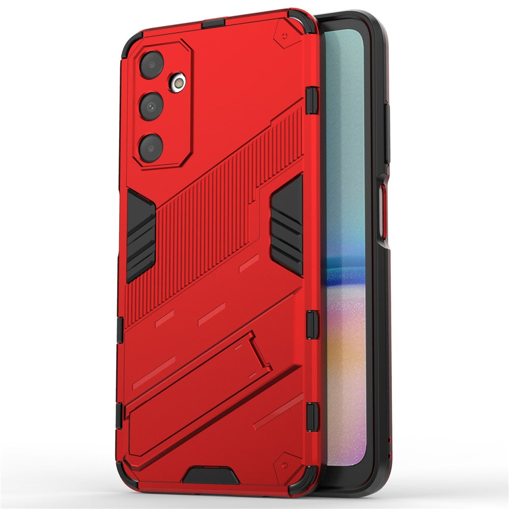 Til Samsung Galaxy A05s 4G Cover Ridsefrit PC+TPU Telefoncover med Støttefod