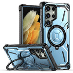 Samsung Galaxy S21 Ultra 5G-skal PC+TPU magnetiskt stativfodral