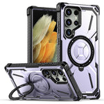 Samsung Galaxy S21 Ultra 5G-skal PC+TPU magnetiskt stativfodral