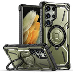 Samsung Galaxy S21 Ultra 5G-skal PC+TPU magnetiskt stativfodral