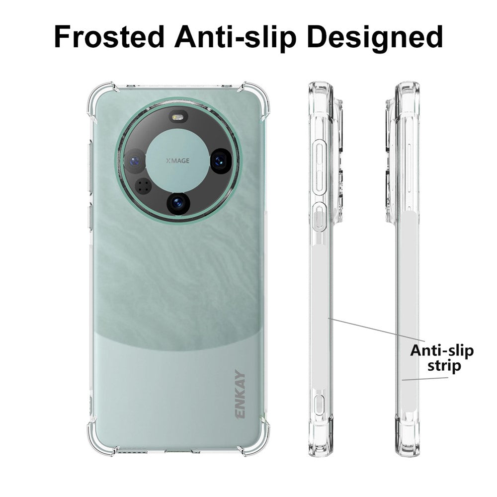 ENKAY HAT PRINCE For Huawei Mate 60 TPU Case Clear Phone Cover with Screen Protector