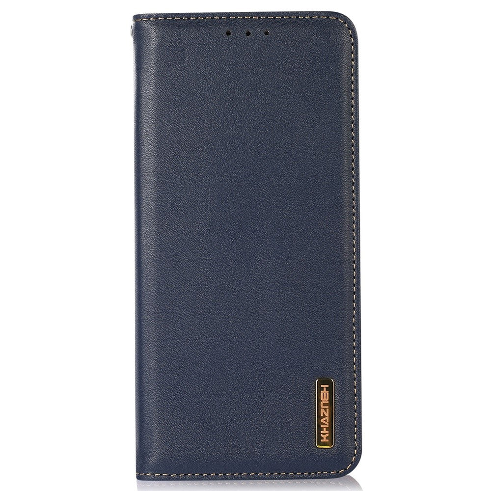 KHAZNEH For Xiaomi 14 Pro Case Genuine Cow Leather Nappa Texture RFID Blocking Phone Cover
