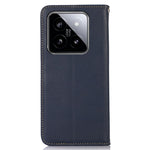 KHAZNEH For Xiaomi 14 Pro Case Genuine Cow Leather Nappa Texture RFID Blocking Phone Cover