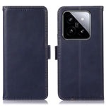 For Xiaomi 14 Pro Case Genuine Cow Leather RFID Blocking Stand Phone Cover