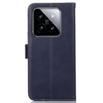 For Xiaomi 14 Pro Case Genuine Cow Leather RFID Blocking Stand Phone Cover