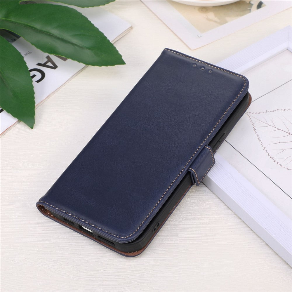 For Xiaomi 14 Pro Case Genuine Cow Leather RFID Blocking Stand Phone Cover