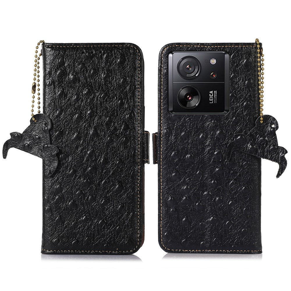 For Xiaomi 13T / 13T Pro / Redmi K60 Ultra Case Genuine Cow Leather RFID Blocking Phone Cover