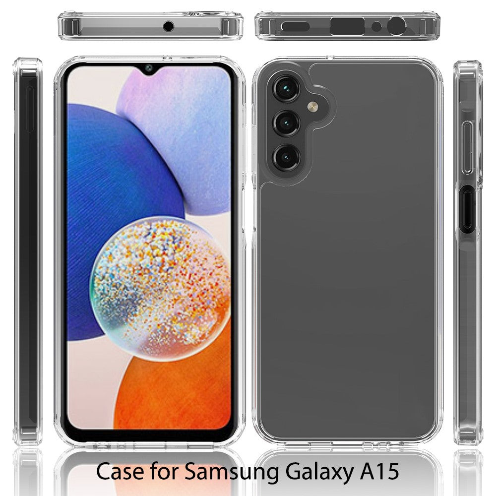 HD-transparent mobilcover til Samsung Galaxy A15 4G / 5G, akryl + TPU-hybridcover