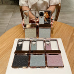 For Oppo Find N3 Flip 5G Case PU Leather + PC Glitter Phone Cover