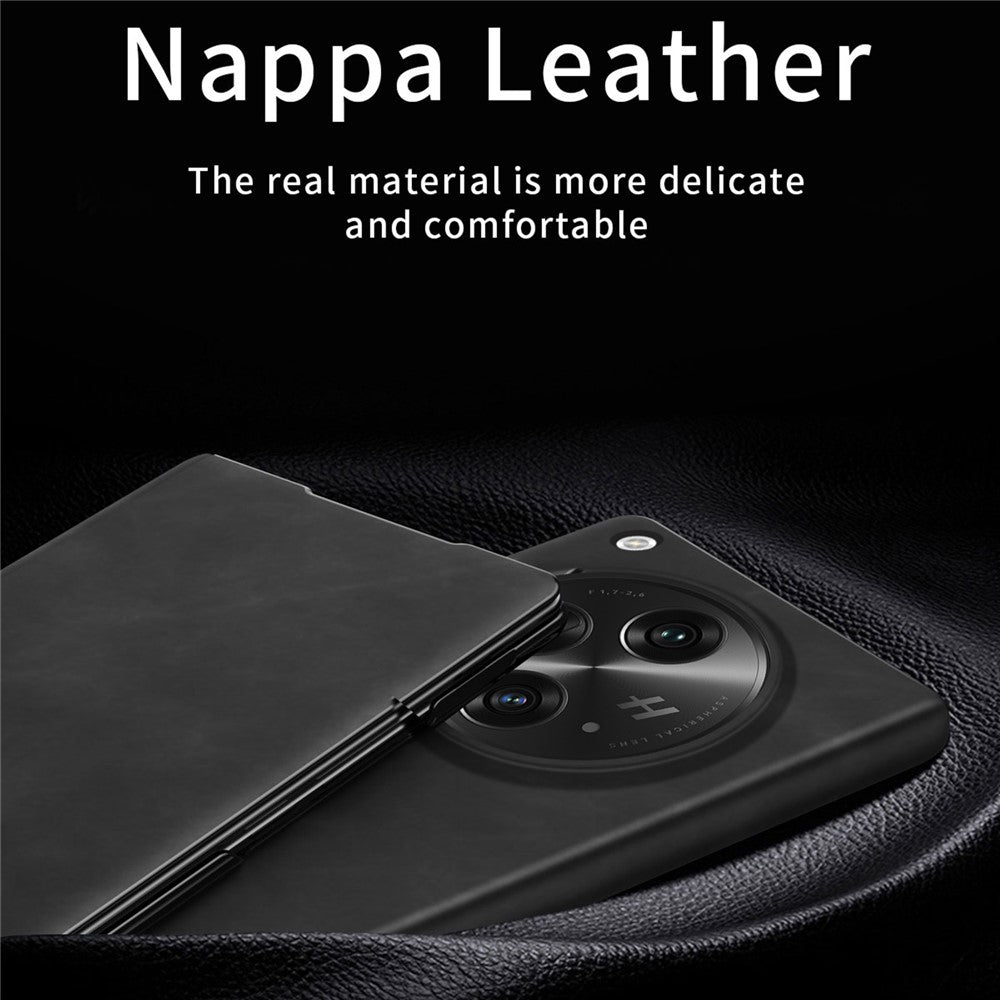 For Oppo Find N3 5G Phone Case Nappa Texture Leather + PC Cover with Stand