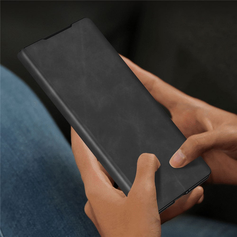 Til OnePlus Open Folding Case Nappa tekstur stativ læder + PC telefoncover