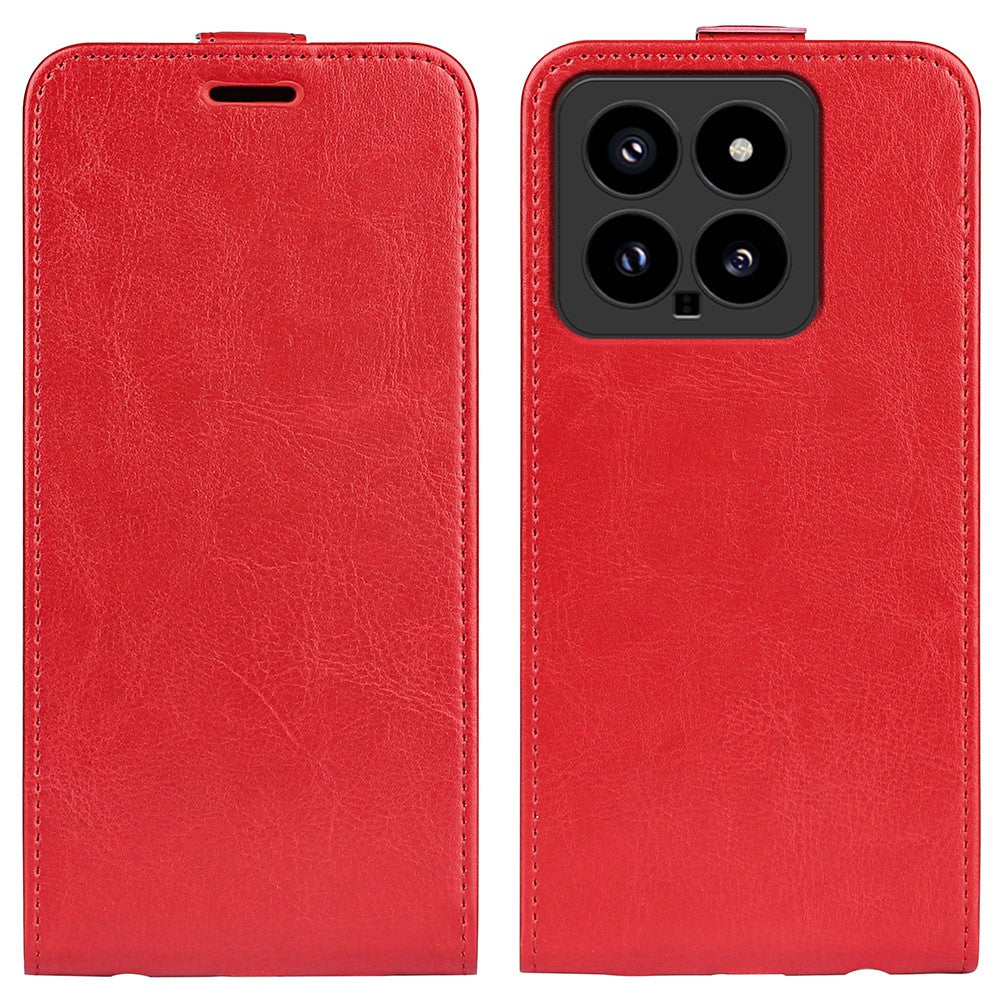 For Xiaomi 14 Case Crazy Horse Texture Leather Cover with Card Holder
