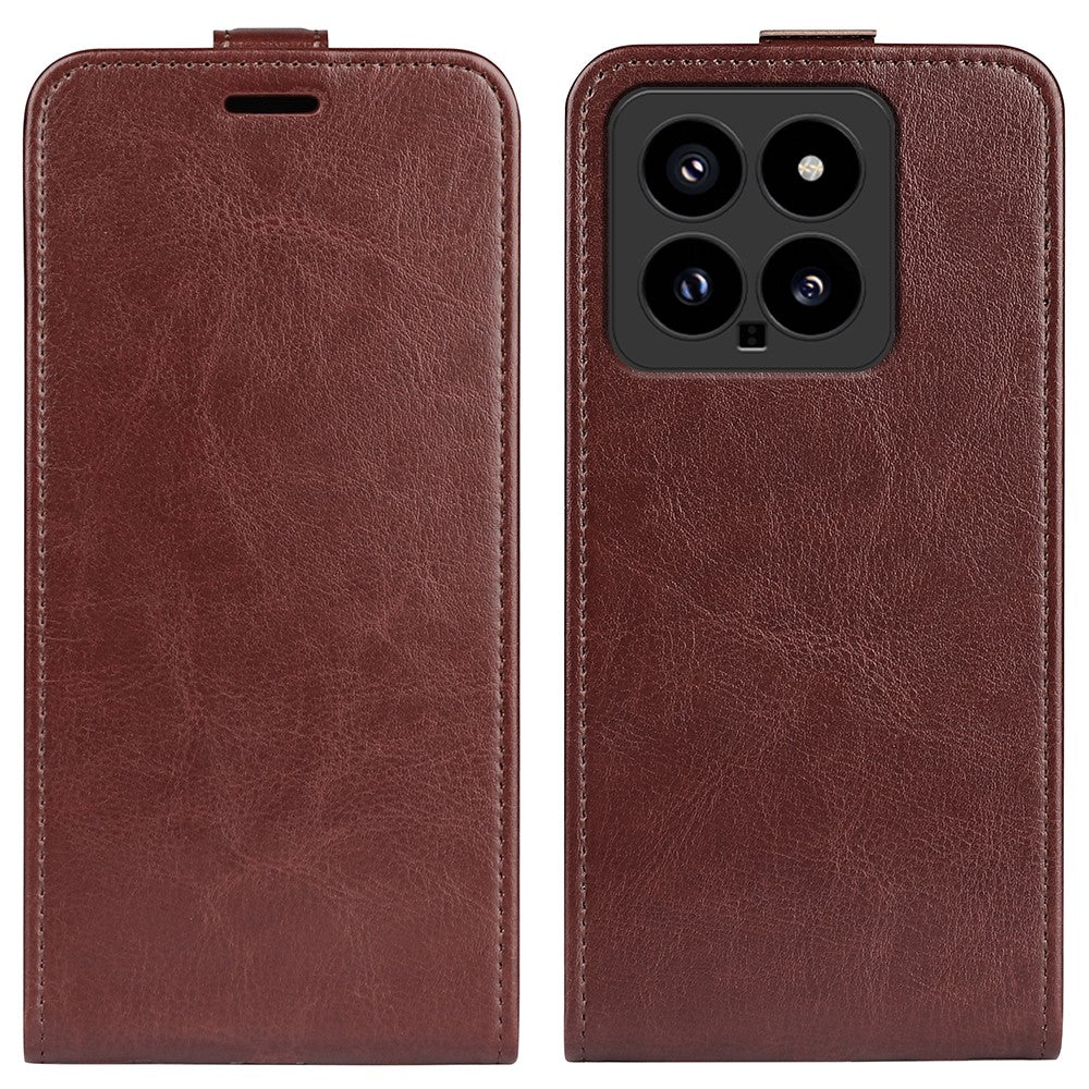 For Xiaomi 14 Case Crazy Horse Texture Leather Cover with Card Holder