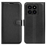 For Xiaomi 14 Case Litchi Texture PU Leather Stand Phone Wallet Cover
