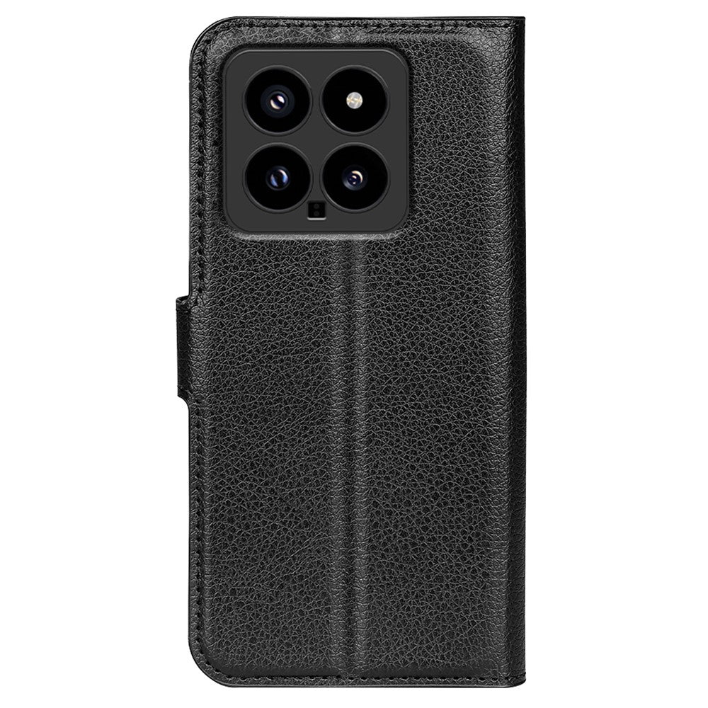 For Xiaomi 14 Case Litchi Texture PU Leather Stand Phone Wallet Cover